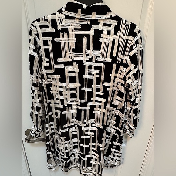 Chico’s Women’s Jacket, Black & White, Size 4 or XS, Multi-Seasonal, Lined, NWT - Picture 4 of 10